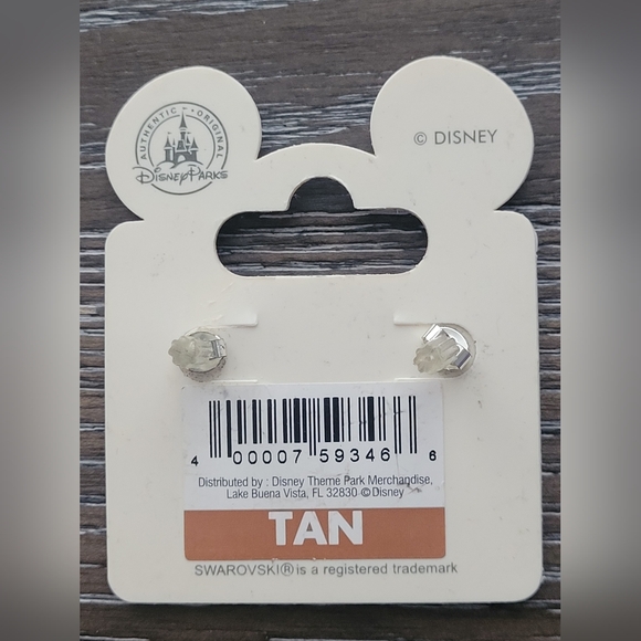 DISNEY Mickey Mouse August Birthstone Swarovski Crystals Studs Earrings - Picture 2 of 4
